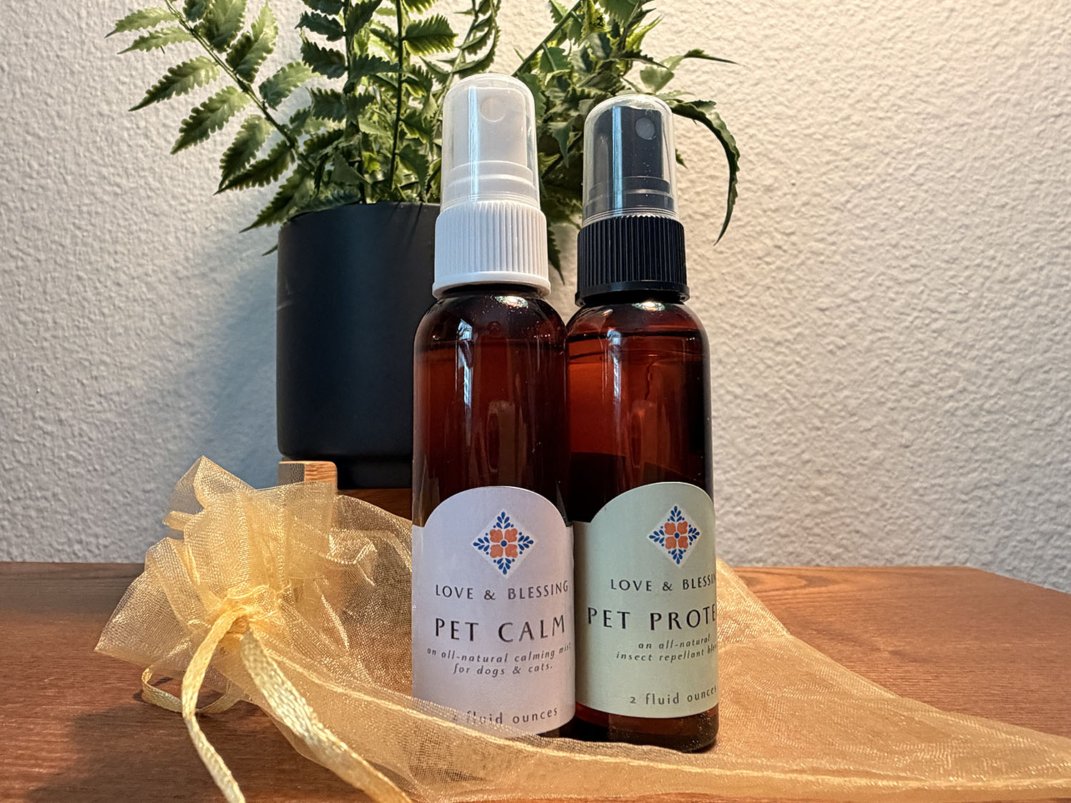 Love + Blessing Pet Mist Gift Set, 2 oz bottles